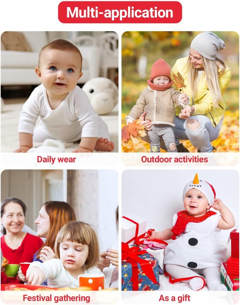 Minizone Baby Snowsuit Winter Hooded Romper, Warm Pramsuit Baby Coat Jumpsuit Zipper Bodysuits Infant Clothes Outfits Boys Girls 6-9 Months - Image 23
