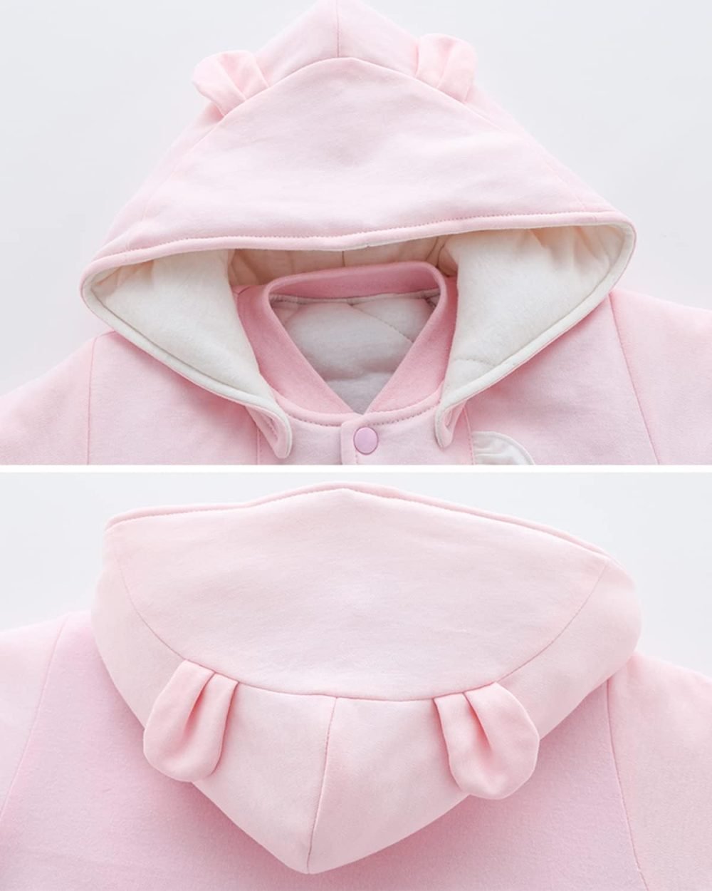 Baby Snowsuit Boys Girls Winter Romper Cotton Jumpsuit Detachable Hooded Footies Outfits Warm Long Sleeve Cartoon Dinosaur Newborn Gift for 3-6 Months Blue - Image 29