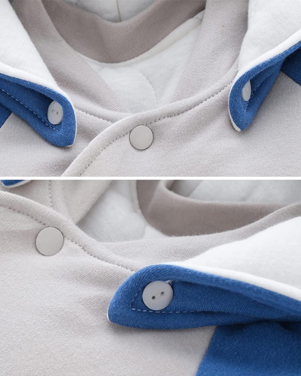 Baby Snowsuit Boys Girls Winter Romper Cotton Jumpsuit Detachable Hooded Footies Outfits Warm Long Sleeve Cartoon Dinosaur Newborn Gift for 3-6 Months Blue - Image 38