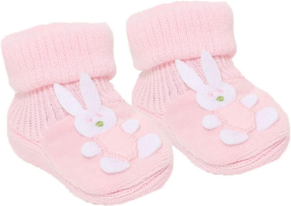 Baby Booties Baby Boys Girls Bunny Booties Soft Bootees 0-3 Months S425 - Image 2