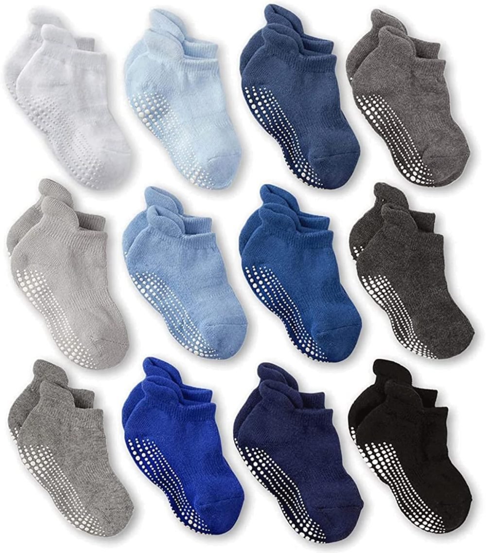 LA Active Grip Ankle Socks - Cozy Warm Winter Socks - for Baby Toddler Infant Newborn Kids Boys Girls Non Slip/Anti Skid - Image 10