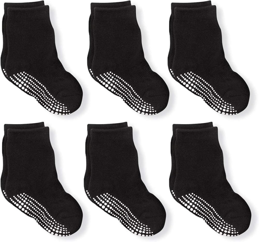 LA Active Athletic Crew Grip Socks - Cozy Warm Winter Socks - Baby Toddler Infant Newborn Kids Boys Girls Non Slip/Anti Skid - Image 9