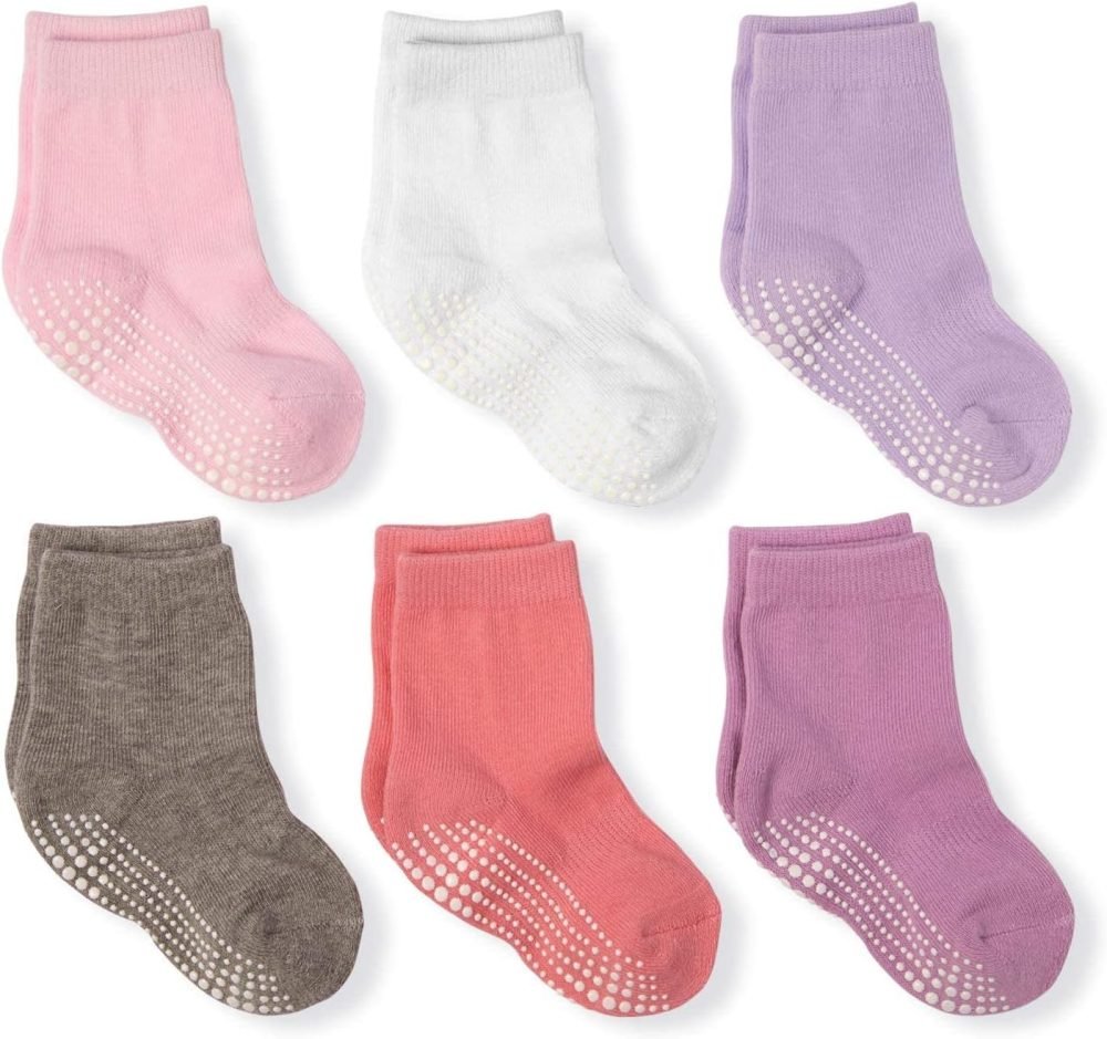LA Active Athletic Crew Grip Socks - Cozy Warm Winter Socks - Baby Toddler Infant Newborn Kids Boys Girls Non Slip/Anti Skid - Image 10