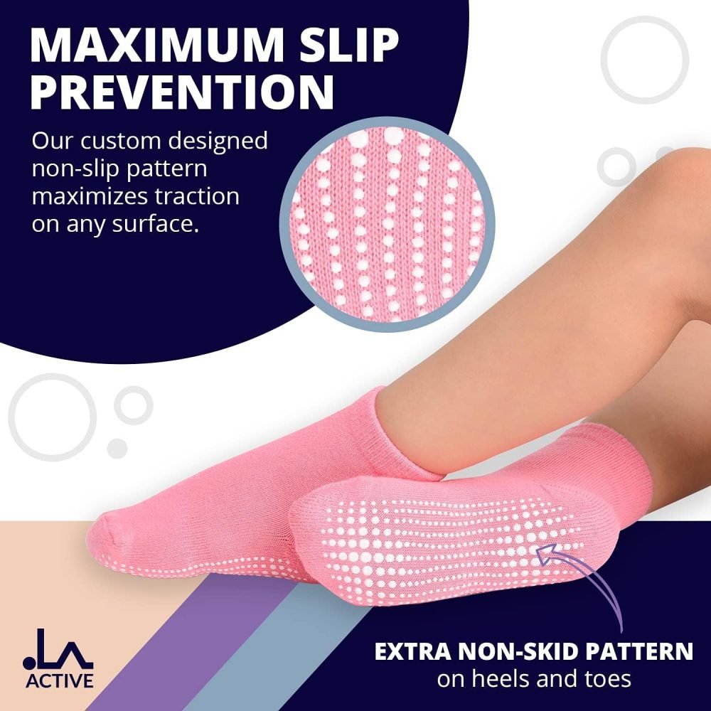 LA Active Athletic Crew Grip Socks - Cozy Warm Winter Socks - Baby Toddler Infant Newborn Kids Boys Girls Non Slip/Anti Skid - Image 11