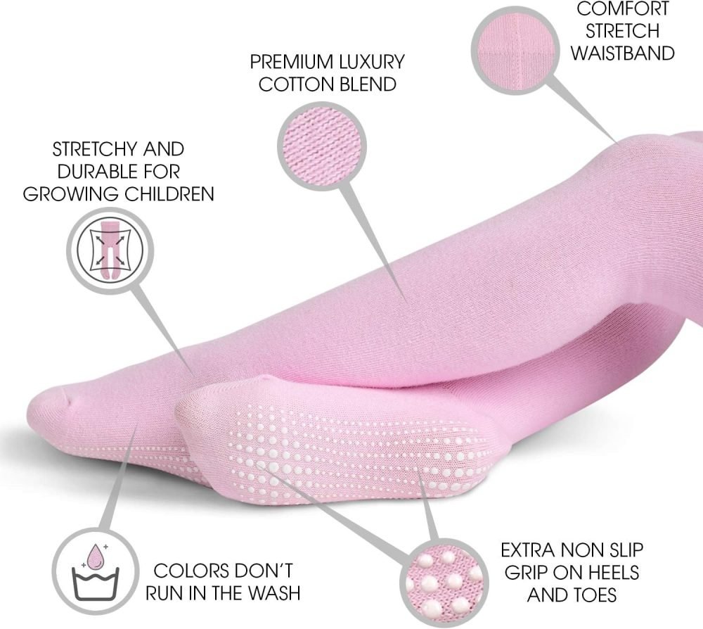 LA Active Baby Tights - Cozy Warm Winter Tights - Baby Toddler Infant Newborn Non Skid/Slip Grip Cotton - Image 13