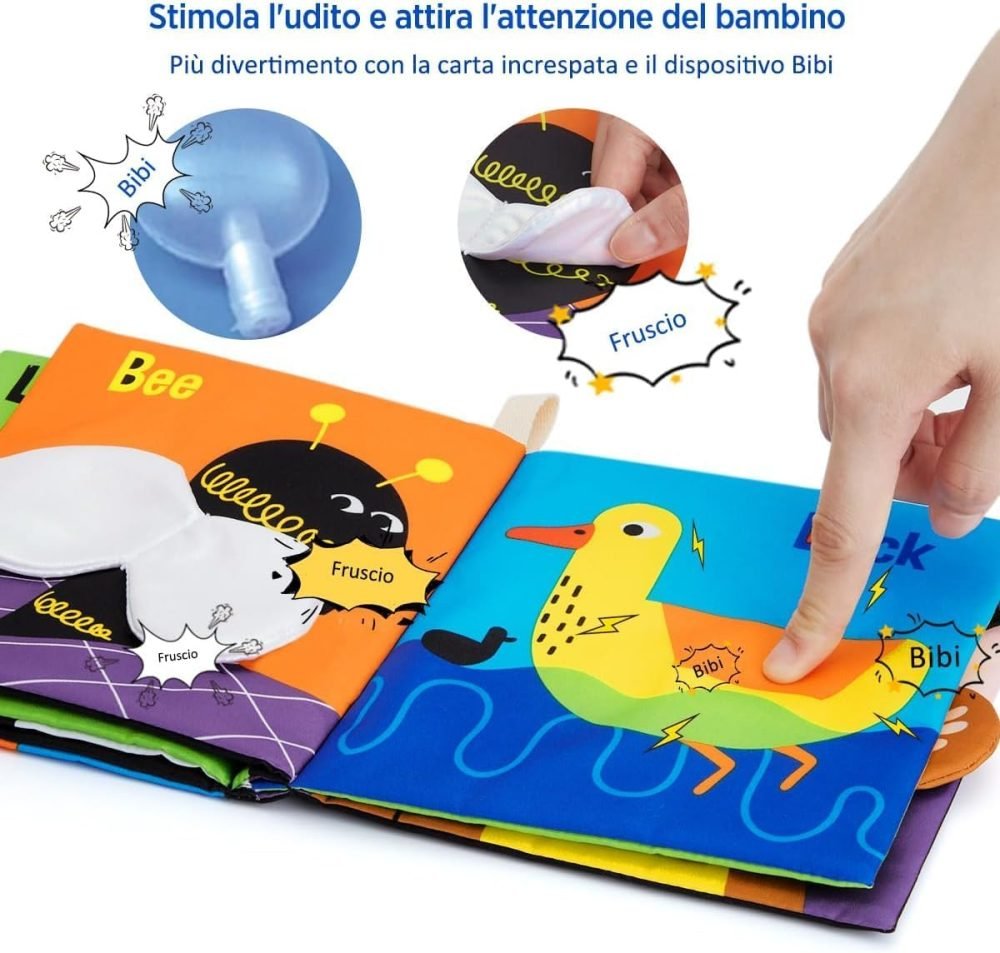 URMYWO Baby Toys 0-6 Months, Black and White Sensory Toys Brain Development, Tummy Time Toys, Soft Baby Book, Baby Essentials for Newborn 0-6-12 Months Montessori Toy Gifts - Image 2