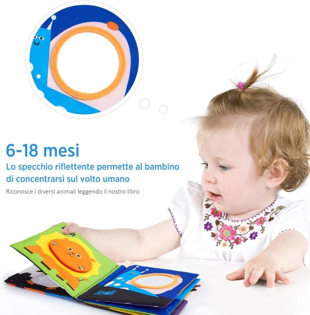 URMYWO Baby Toys 0-6 Months, Black and White Sensory Toys Brain Development, Tummy Time Toys, Soft Baby Book, Baby Essentials for Newborn 0-6-12 Months Montessori Toy Gifts - Image 4