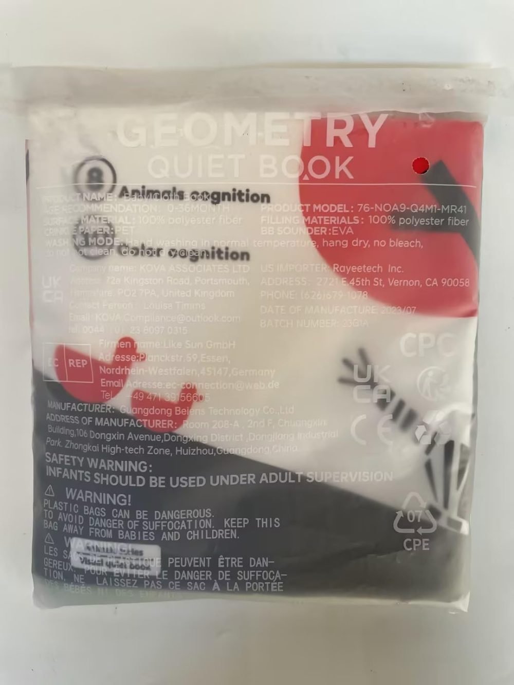 URMYWO Baby Toys 0-6 Months, Black and White Sensory Toys Brain Development, Tummy Time Toys, Soft Baby Book, Baby Essentials for Newborn 0-6-12 Months Montessori Toy Gifts - Image 9