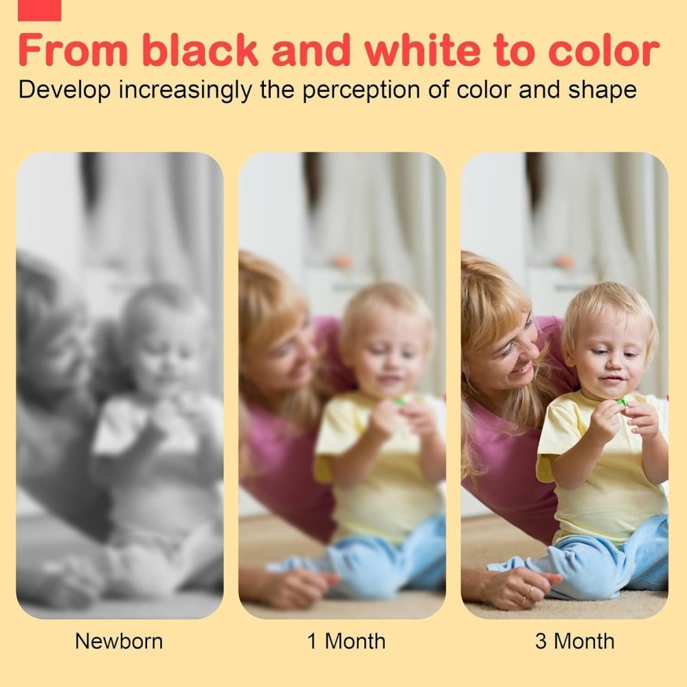 URMYWO Baby Toys 0-6 Months, Black and White Sensory Toys Brain Development, Tummy Time Toys, Soft Baby Book, Baby Essentials for Newborn 0-6-12 Months Montessori Toy Gifts - Image 15