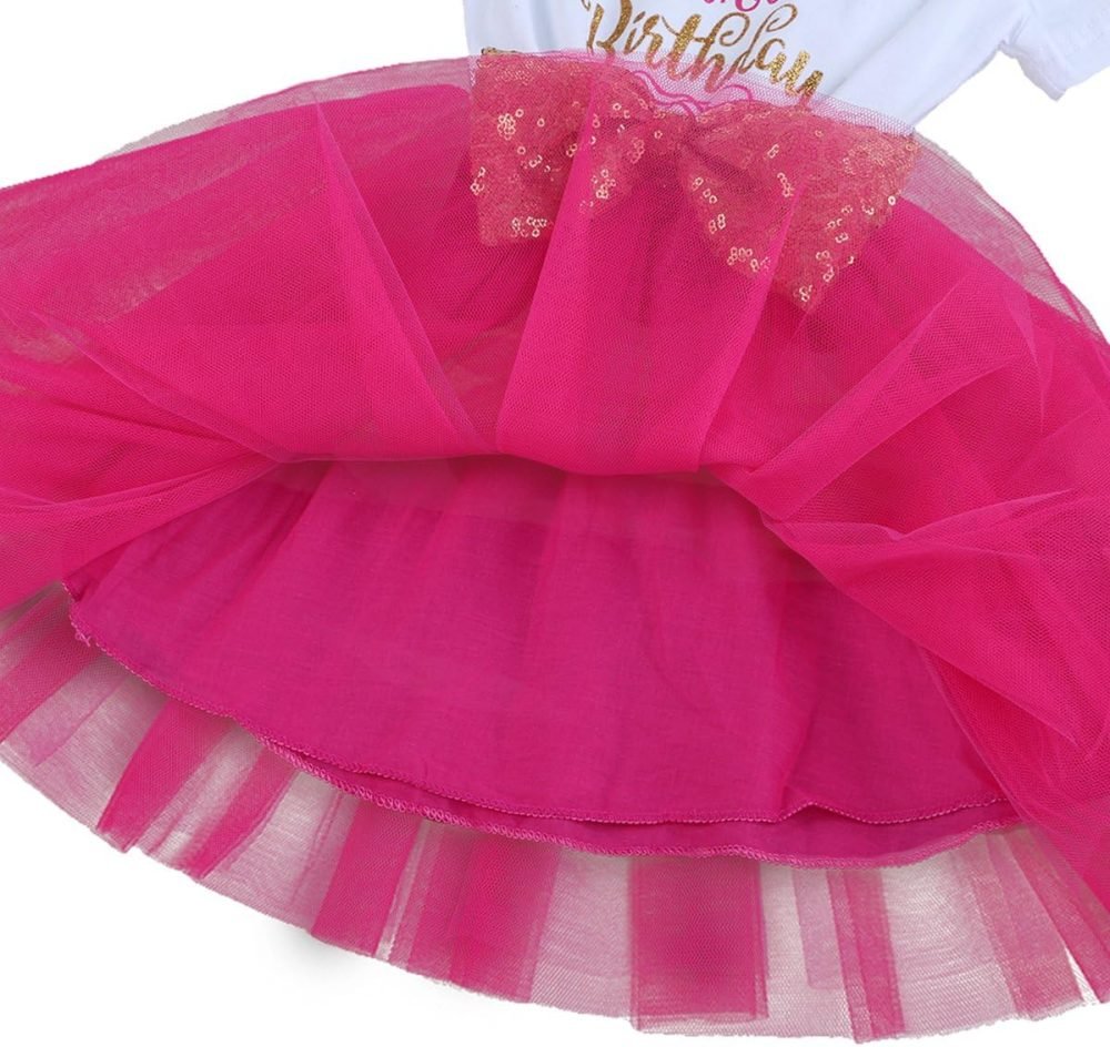 FYMNSI It's My 1st / 2nd Birthday Baby Toddler Kids Girl Cake Smash Tutu Dress Shiny Sequin Bow Headband Princess Party Outfit Photo Props Set 2pcs - Image 19