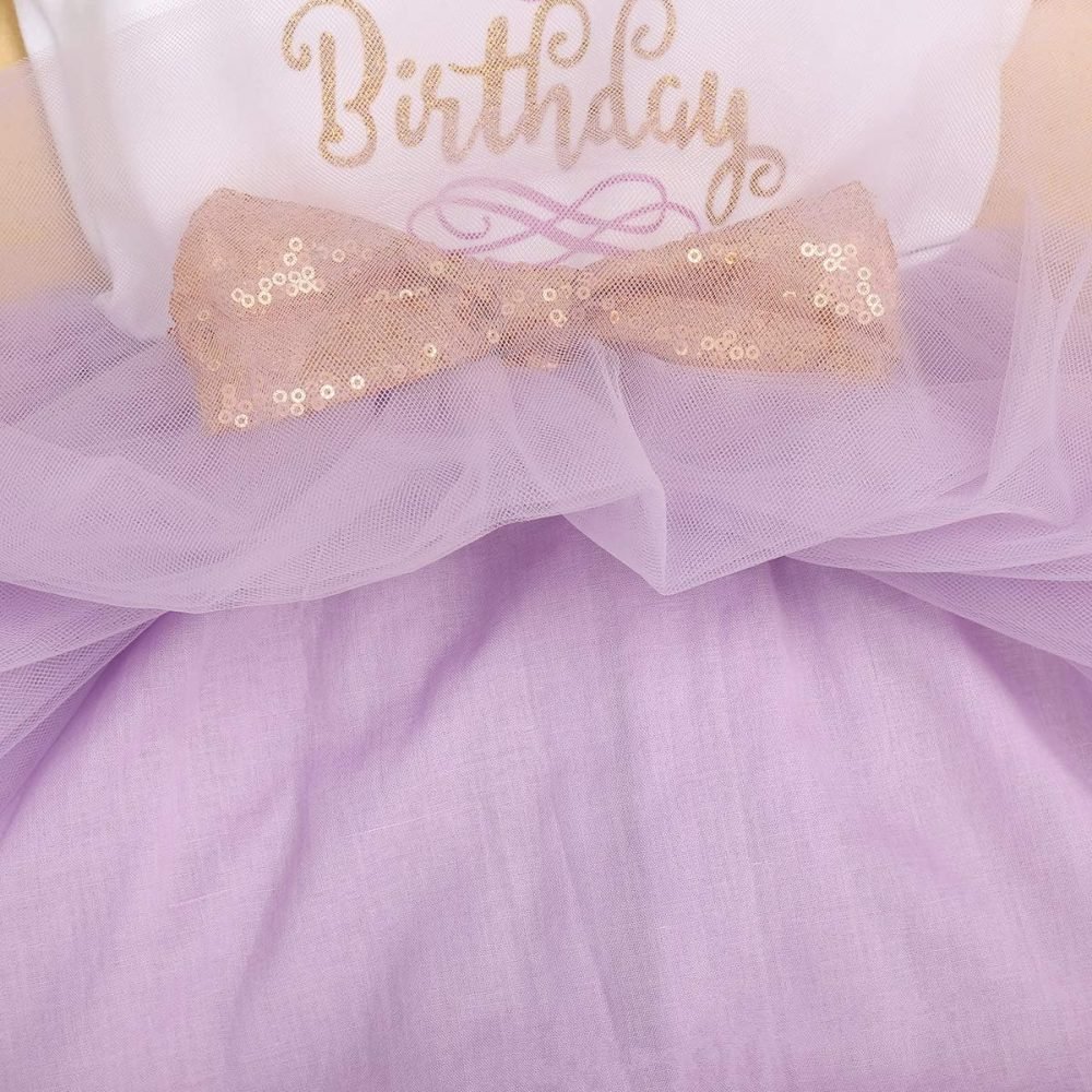 FYMNSI It's My 1st / 2nd Birthday Baby Toddler Kids Girl Cake Smash Tutu Dress Shiny Sequin Bow Headband Princess Party Outfit Photo Props Set 2pcs - Image 25
