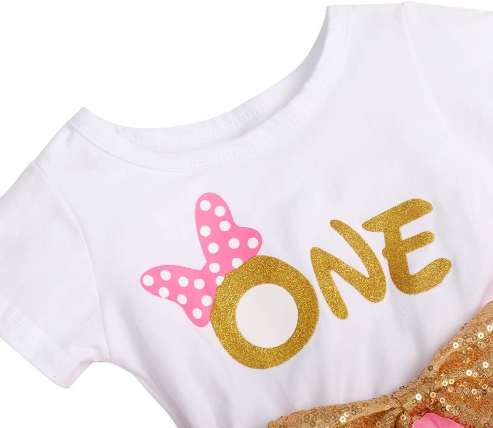 FYMNSI It's My 1st / 2nd Birthday Baby Toddler Kids Girl Cake Smash Tutu Dress Shiny Sequin Bow Headband Princess Party Outfit Photo Props Set 2pcs - Image 56