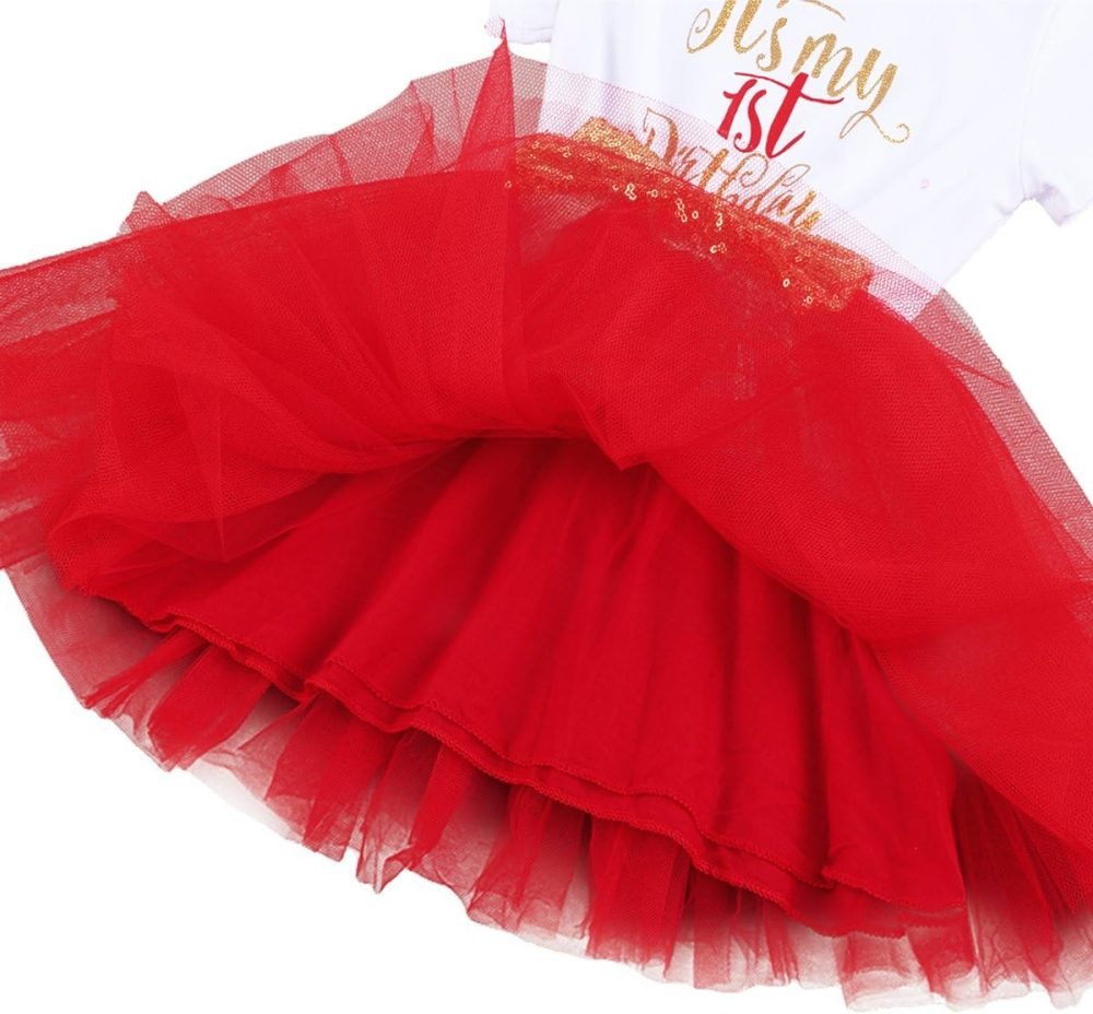 FYMNSI It's My 1st / 2nd Birthday Baby Toddler Kids Girl Cake Smash Tutu Dress Shiny Sequin Bow Headband Princess Party Outfit Photo Props Set 2pcs - Image 73