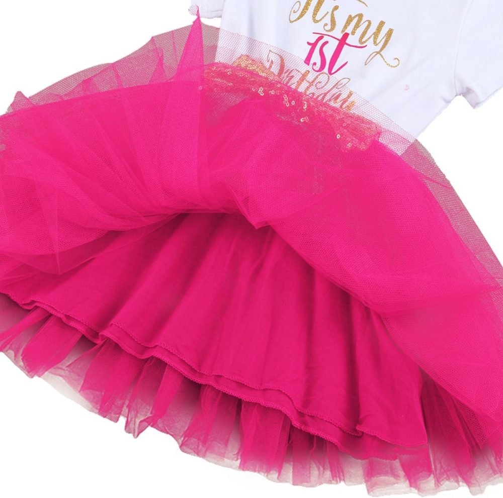 FYMNSI It's My 1st / 2nd Birthday Baby Toddler Kids Girl Cake Smash Tutu Dress Shiny Sequin Bow Headband Princess Party Outfit Photo Props Set 2pcs - Image 78