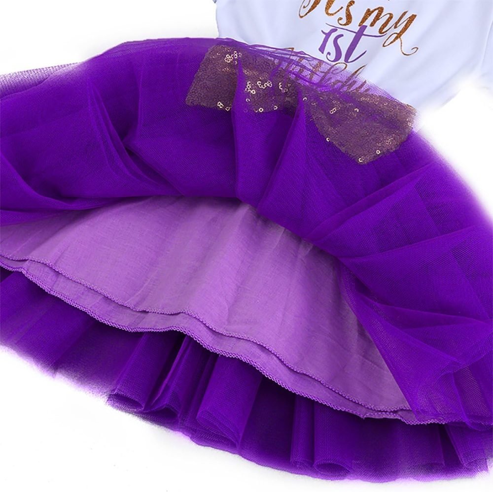 FYMNSI It's My 1st / 2nd Birthday Baby Toddler Kids Girl Cake Smash Tutu Dress Shiny Sequin Bow Headband Princess Party Outfit Photo Props Set 2pcs - Image 89