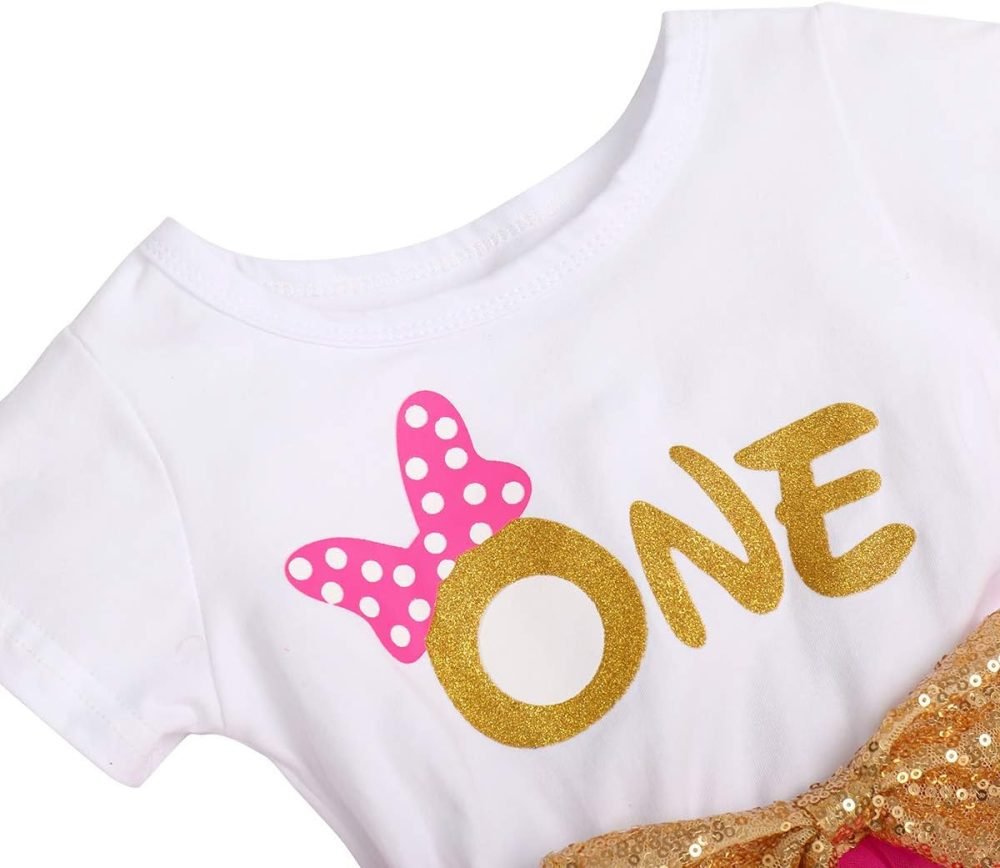 FYMNSI It's My 1st / 2nd Birthday Baby Toddler Kids Girl Cake Smash Tutu Dress Shiny Sequin Bow Headband Princess Party Outfit Photo Props Set 2pcs - Image 115