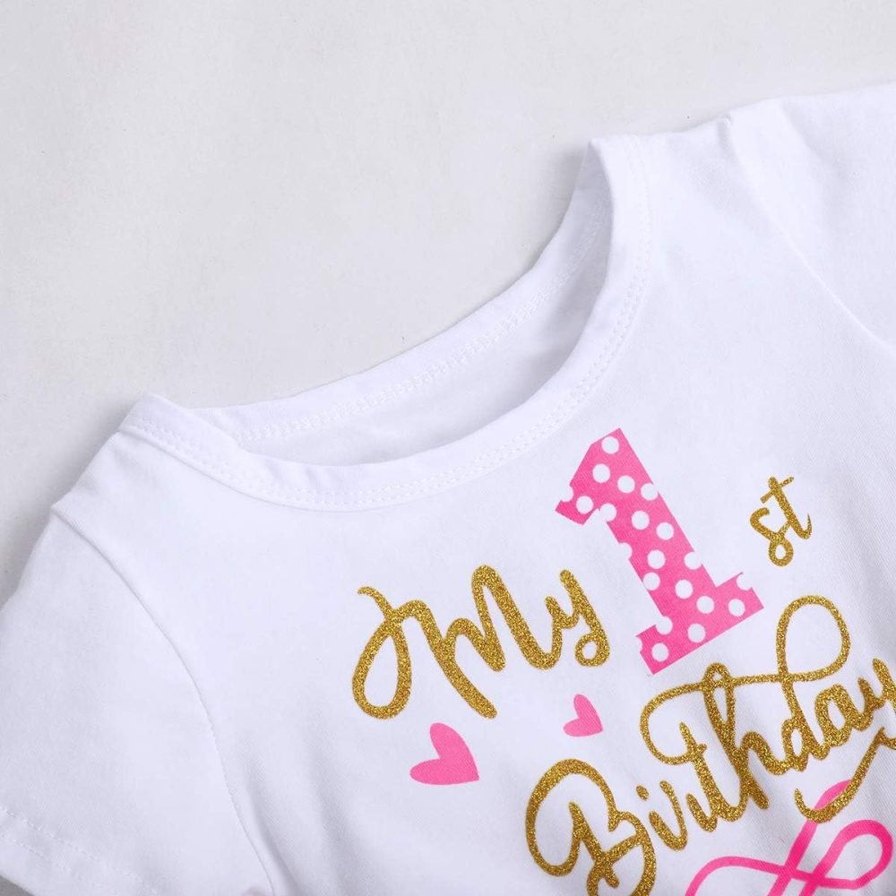 FYMNSI It's My 1st / 2nd Birthday Baby Toddler Kids Girl Cake Smash Tutu Dress Shiny Sequin Bow Headband Princess Party Outfit Photo Props Set 2pcs - Image 125