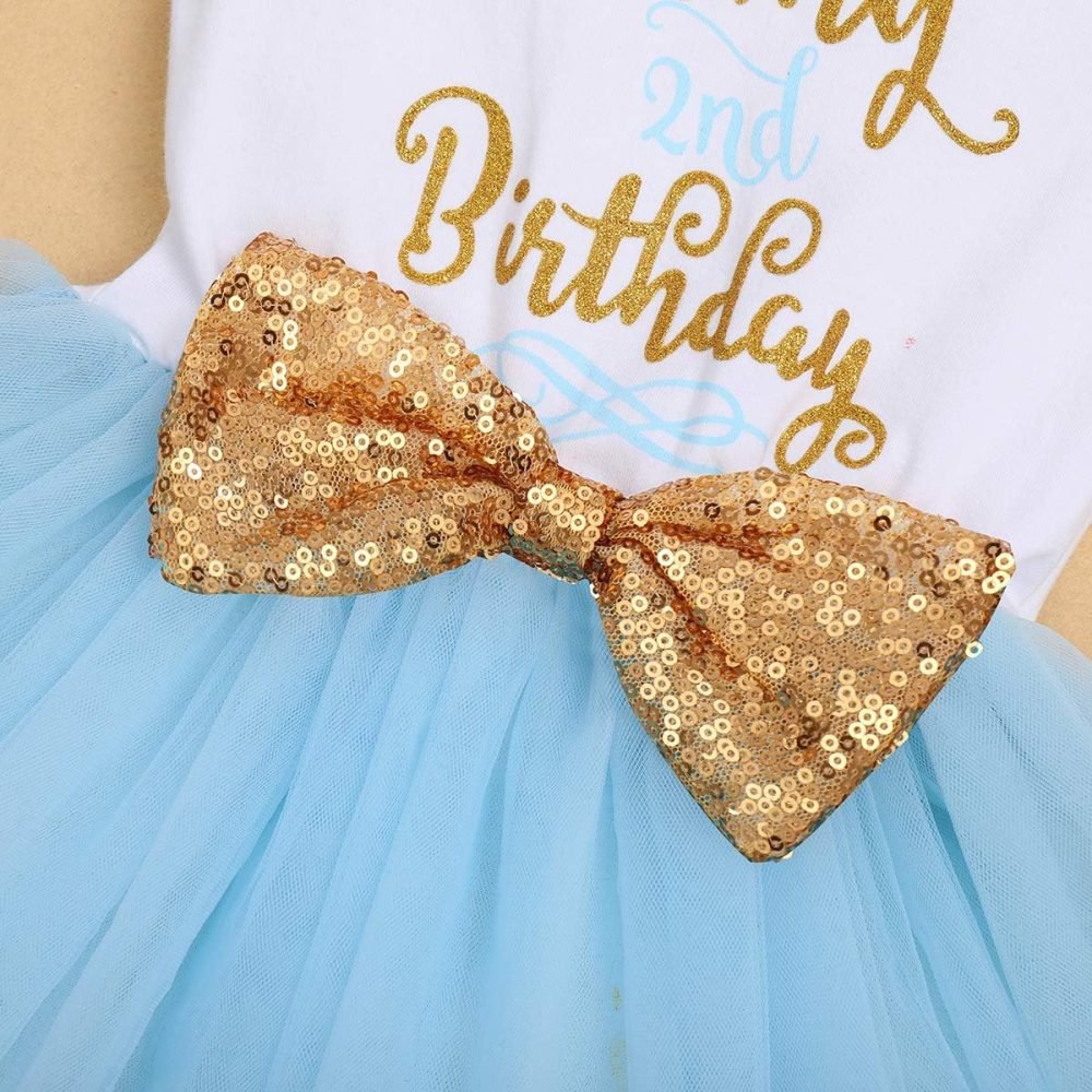 FYMNSI It's My 1st / 2nd Birthday Baby Toddler Kids Girl Cake Smash Tutu Dress Shiny Sequin Bow Headband Princess Party Outfit Photo Props Set 2pcs - Image 132
