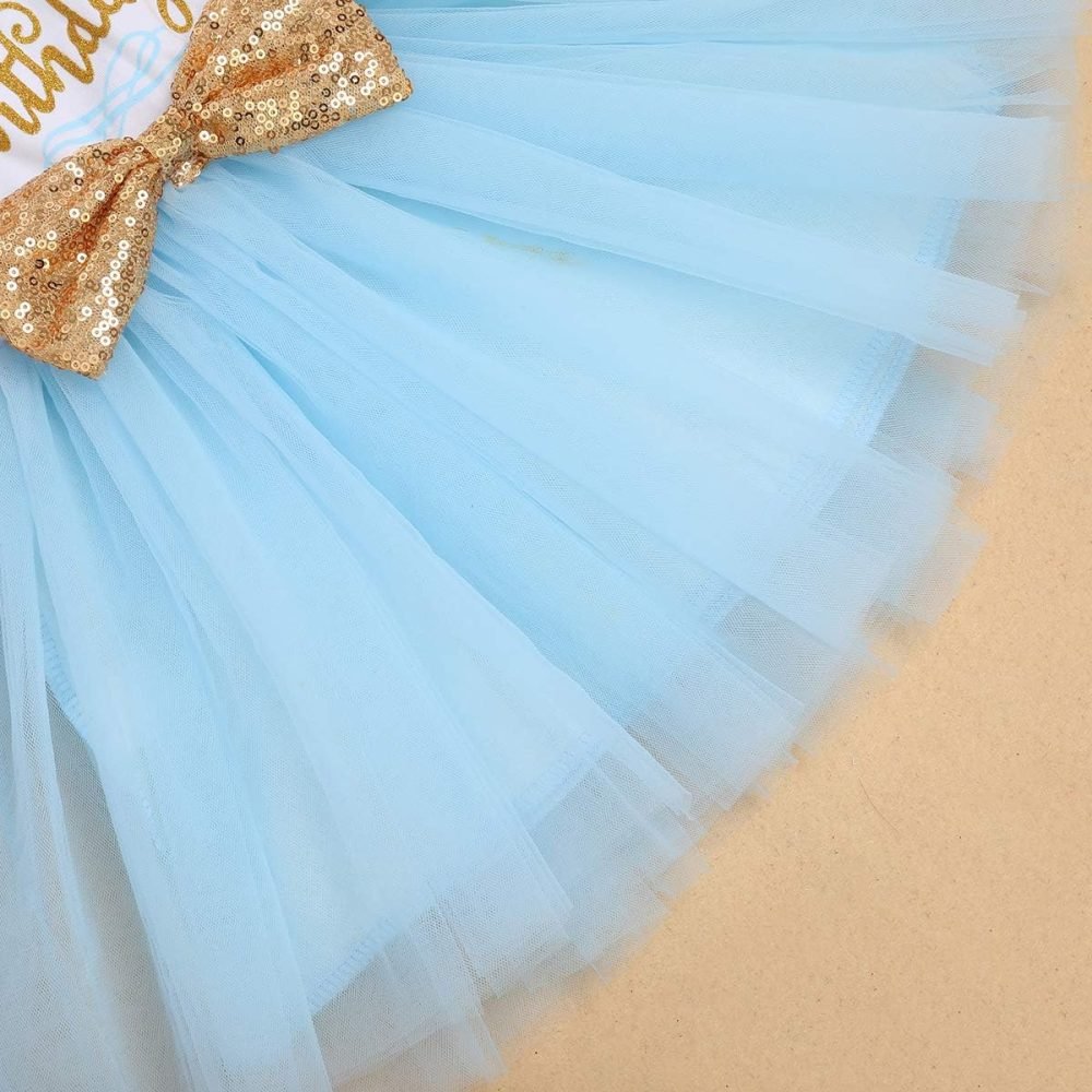 FYMNSI It's My 1st / 2nd Birthday Baby Toddler Kids Girl Cake Smash Tutu Dress Shiny Sequin Bow Headband Princess Party Outfit Photo Props Set 2pcs - Image 143