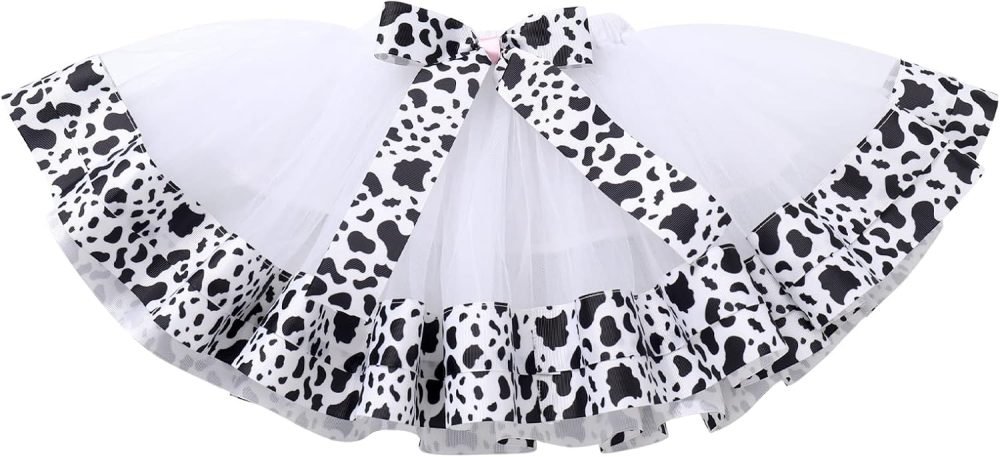 FYMNSI Baby Girl's 1st / 2nd / 3rd Cow Theme Birthday Party Cake Smash Outfit Short Sleeve Romper Tutu Skirt Bowknot Headband 3pcs Set - Image 35