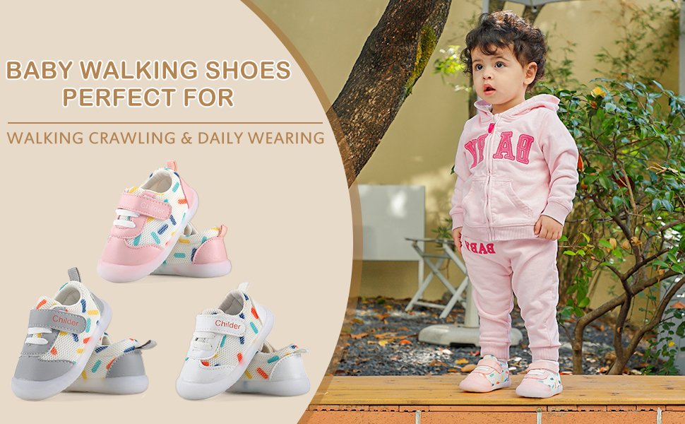 Baby Girls boys Shoes Infant 6 12 18 Months Size 2 3 4 5 UK Child Toddler First Walking Trainers 
