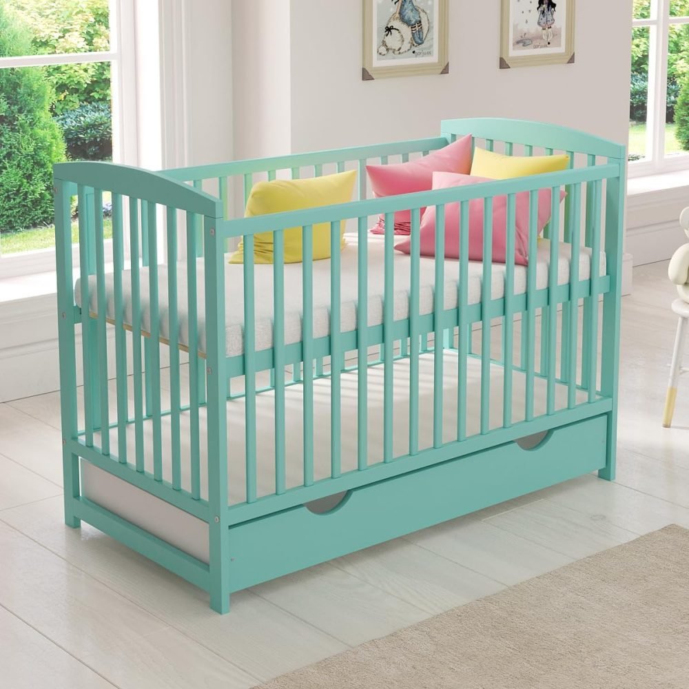 Love For Sleep JACOB Wooden Baby Cot Bed 120x60cm FREE Deluxe Aloe Vera Mattress, Safety Wooden Barrier & Teething Rails (White) - Image 13