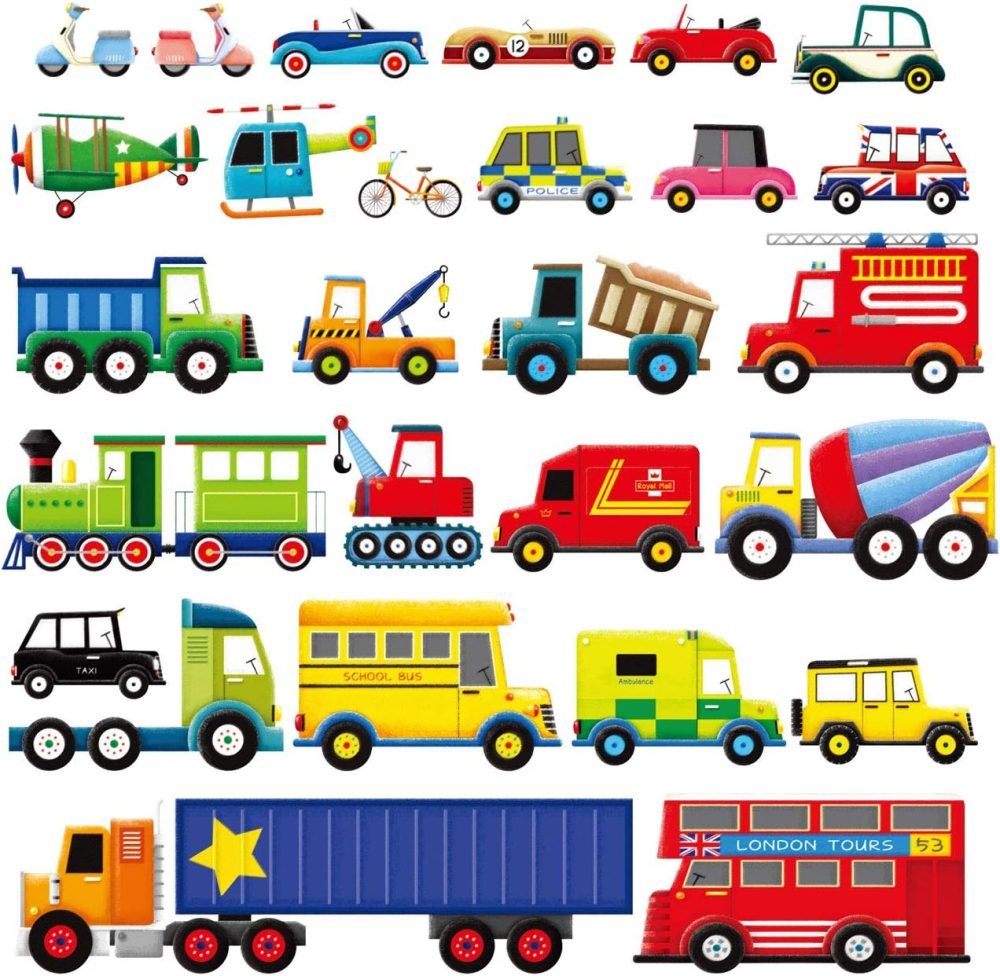 DECOWALL DS-8047 Construction Vehicles Road Wall Stickers Truck Excavator Cars Transportation Decals for Kids Boys Bedroom Nursery Playroom Living Room Art Decor Removable - Image 14
